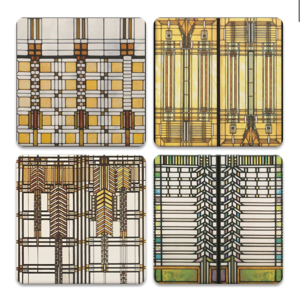 Frank Lloyd Wright Art Glass Collection by CoasterStone drink coasters